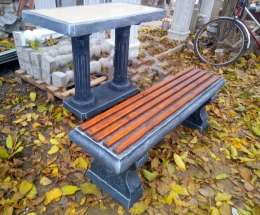 Комплект "Парковый" лавочка стол ,бетон дерево